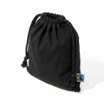 Schwarzer Beutel aus Fairtrade-Baumwolle, 105 g/m² farbe schwarz vierte Ansicht