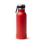 Flasche aus recyceltem Edelstahl mit Druckknopf, 480 ml farbe rot zweite Ansicht