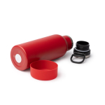 Flasche aus recyceltem Edelstahl mit Druckknopf, 480 ml farbe rot dritte Detailansicht