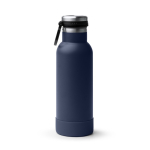 Flasche aus recyceltem Edelstahl mit Druckknopf, 480 ml farbe marineblau zweite Ansicht