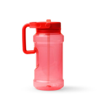 Sportflasche aus Kunststoff mit hochklappbarem Strohhalm und Griff, 1,5 l farbe rot zweite Ansicht