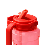 Sportflasche aus Kunststoff mit hochklappbarem Strohhalm und Griff, 1,5 l farbe rot erste Detailansicht