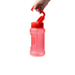 Sportflasche aus Kunststoff mit hochklappbarem Strohhalm und Griff, 1,5 l farbe rot dritte Detailansicht