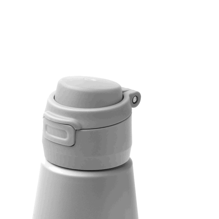 Edelstahlflasche mit verstärktem Tropfschutzverschluss, 750 ml farbe grau