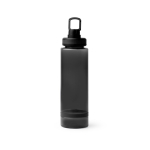 Transparente Trinkflasche aus recyceltem Kunststoff mit Trinkaufsatz und Griff, 750 ml farbe schwarz zweite Ansicht