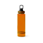 Transparente Trinkflasche aus recyceltem Kunststoff mit Trinkaufsatz und Griff, 750 ml farbe orange zweite Ansicht