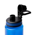 Transparente Trinkflasche aus recyceltem Kunststoff mit Trinkaufsatz und Griff, 750 ml farbe köngisblau erste Detailansicht