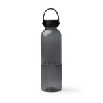 Geriffelte Trinkflasche aus recyceltem Kunststoff mit Tropfschutz, 550 ml farbe schwarz zweite Ansicht