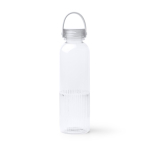 Geriffelte Trinkflasche aus recyceltem Kunststoff mit Tropfschutz, 550 ml farbe transparent zweite Ansicht