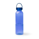 Geriffelte Trinkflasche aus recyceltem Kunststoff mit Tropfschutz, 550 ml farbe köngisblau zweite Ansicht