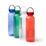 Geriffelte Trinkflasche aus recyceltem Kunststoff mit Tropfschutz, 550 ml farbe köngisblau dritte Detailansicht