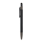 Aluminium-Kugelschreiber mit Touchpen und blauer Tinte farbe schwarz zweite Ansicht