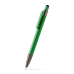 Aluminium-Kugelschreiber mit Touchpen und blauer Tinte farbe grün erste Gebrauchsansicht