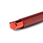 Kugelschreiber aus Aluminium mit matter Metalloberfläche und blauer Tinte farbe rot dritte Detailansicht