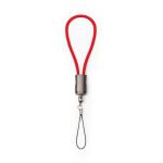 Schlüsselanhänger mit USB-C-Ladekabel, 60 W und Datenübertragung farbe rot zweite Ansicht