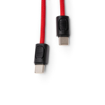 Schlüsselanhänger mit USB-C-Ladekabel, 60 W und Datenübertragung farbe rot vierte Detailansicht