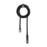 USB-C-Ladekabel mit klappbarer Handyhalterung, 60 W farbe schwarz zweite Ansicht