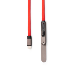 USB-C-Ladekabel mit klappbarer Handyhalterung, 60 W farbe rot dritte Detailansicht
