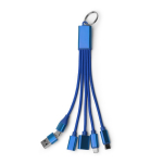 7-in-1-Multiport-Ladekabel aus recyceltem Aluminium farbe köngisblau zweite Ansicht
