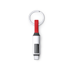 Schlüsselanhänger mit USB-C-Ladekabel, Leistungsanzeige und 60 W farbe rot zweite Ansicht