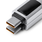 Schlüsselanhänger mit USB-C-Ladekabel, Leistungsanzeige und 60 W farbe grau erste Detailansicht