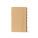 Notizbuch aus recyceltem Karton mit Hardcover und Ringbindung farbe natürliche farbe zweite Ansicht