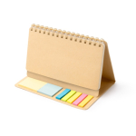 Notizbuch aus recyceltem Karton mit Hardcover und Ringbindung farbe natürliche farbe erste Gebrauchsansicht