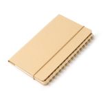 Notizbuch aus recyceltem Karton mit Hardcover und Ringbindung farbe natürliche farbe erste Detailansicht