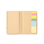 Notizbuch aus recyceltem Karton mit Hardcover und Ringbindung farbe natürliche farbe vierte Detailansicht