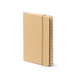 Notizbuch aus recyceltem Karton mit Hardcover und Ringbindung farbe natürliche farbe fünfte Detailansicht