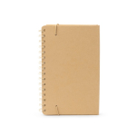 Notizbuch aus recyceltem Karton mit Hardcover und Ringbindung farbe natürliche farbe