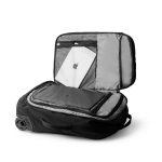 Trolley aus recyceltem Nylon mit Fächern und Griffen farbe schwarz zweite Detailansicht
