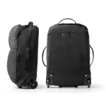 Trolley aus recyceltem Nylon mit Fächern und Griffen farbe schwarz dritte Detailansicht