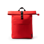 Laptoprucksack aus recyceltem Polyester mit erweiterbarem Hauptfach, 15 Zoll farbe rot zweite Ansicht