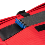 Laptoprucksack aus recyceltem Polyester mit erweiterbarem Hauptfach, 15 Zoll farbe rot dritte Detailansicht
