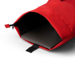 Laptoprucksack aus recyceltem Polyester mit erweiterbarem Hauptfach, 15 Zoll farbe rot vierte Detailansicht