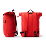 Laptoprucksack aus recyceltem Polyester mit erweiterbarem Hauptfach, 15 Zoll farbe rot fünfte Detailansicht