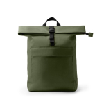 Laptoprucksack aus recyceltem Polyester mit erweiterbarem Hauptfach, 15 Zoll farbe dunkelgrün zweite Ansicht