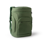 Gepolsterter Laptoprucksack aus recyceltem Polyester mit Öffnung oben, 15 Zoll farbe dunkelgrün erste Gebrauchsansicht