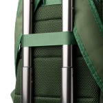 Gepolsterter Laptoprucksack aus recyceltem Polyester mit Öffnung oben, 15 Zoll farbe dunkelgrün zweite Detailansicht