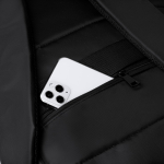 Laptoptasche aus recyceltem Nylon mit Diebstahlschutzfach, 16 Zoll farbe schwarz erste Detailansicht