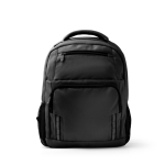 Laptop-Rucksack aus recyceltem Kunststoff mit reflektierenden Streifen, 15 Zoll farbe schwarz zweite Ansicht
