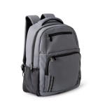 Laptop-Rucksack aus recyceltem Kunststoff mit reflektierenden Streifen, 15 Zoll farbe grau erste Gebrauchsansicht