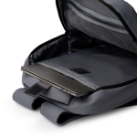 Laptop-Rucksack aus recyceltem Kunststoff mit reflektierenden Streifen, 15 Zoll farbe grau vierte Detailansicht