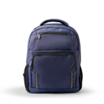 Laptop-Rucksack aus recyceltem Kunststoff mit reflektierenden Streifen, 15 Zoll farbe marineblau zweite Ansicht