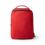 Laptop-Rucksack aus recyceltem Polyester mit gepolstertem Rücken und Schultergurten, 14 Zoll farbe rot zweite Ansicht