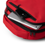 Laptop-Rucksack aus recyceltem Polyester mit gepolstertem Rücken und Schultergurten, 14 Zoll farbe rot erste Detailansicht