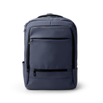 Business-Rucksack aus Kunstleder mit doppeltem gepolstertem Fach, 17 Zoll farbe marineblau zweite Ansicht