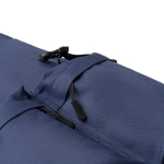 Laptoprucksack aus recyceltem Polyester mit Überschlag und Schnallen, 15 Zoll farbe marineblau dritte Detailansicht