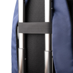 Laptoprucksack aus recyceltem Polyester mit Überschlag und Schnallen, 15 Zoll farbe marineblau fünfte Detailansicht